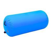 vidaXL Rouleau Gonflable de Gymnastique avec Pompe Cylindre Rouleau de Yoga Rouleau d'Entraînement Rouleau d'Exercice 120x90 cm PVC Bleu