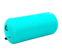 vidaXL Rouleau Gonflable de Gymnastique avec Pompe Cylindre Rouleau de Yoga Rouleau d'Entraînement Rouleau d'exercice 120x75 cm PVC Vert
