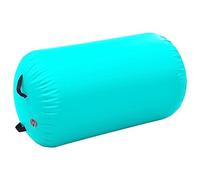 vidaXL Rouleau Gonflable de Gymnastique avec Pompe Cylindre Rouleau de Yoga Rouleau d'Entraînement Rouleau d'exercice 100x60 cm PVC Vert