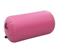 vidaXL Rouleau Gonflable de Gymnastique avec Pompe Cylindre Rouleau de Yoga Rouleau d'Entraînement Rouleau d'exercice 120x90 cm PVC Rose