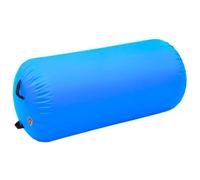 vidaXL Rouleau Gonflable de Gymnastique avec Pompe Cylindre Rouleau de Yoga Rouleau d'Entraînement Rouleau d'Exercice 120x75 cm PVC Bleu