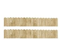 vidaXL Rouleaux de bordure en bois de pin imprégné 2 pcs 120 cm