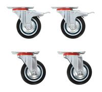vidaXL Roulettes pivotantes – 4 pièces – 75 mm