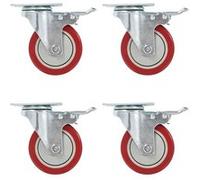 vidaXL Roulettes pivotantes avec double frein 4 pcs 100 mm G