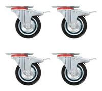 vidaXL Roulettes pivotantes avec double frein 4 pcs 75 mm G