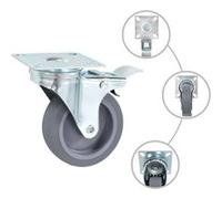 vidaXL Roulettes pivotantes avec double frein 4 pcs 75 mm G