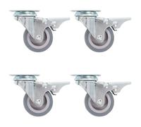 Roulettes pivotantes avec frein double 4 pcs 50 mm