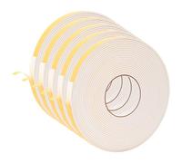 vidaXL Ruban adhésif en mousse 5 pcs Blanc 15mm x 10m Mousse CR, Ruban adhésif rond, mousse CR, garde contre l'humidité, efficace et universel, isolation