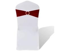 vidaXL Ruban décoratif élastique avec boucle de chaise 25 pcs Bordeaux