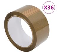 vidaXL Ruban d'emballage 36 pcs marron 48 mm x 66 m