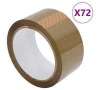 vidaXL Ruban d'emballage 72 pcs marron 48 mm x 66 m