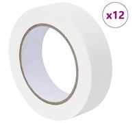 vidaXL Rubans de masquage pour peintre 12 pcs Blanc 30mm x 50m Papier