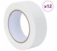 vidaXL Rubans de masquage pour peintre 12 pcs Blanc 38mm x 50m Papier