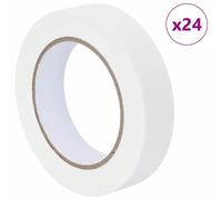 vidaXL Rubans de masquage pour peintre 24 pcs Blanc 25 mm x 50 m