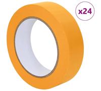 vidaXL Rubans de masquage pour peintre 24 pcs Jaune 25 mm x 50 m