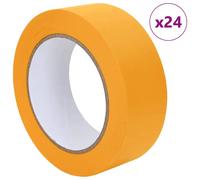 vidaXL Rubans de masquage pour peintre 24 pcs Jaune 38mm x 50m Papier