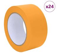 vidaXL Rubans de masquage pour peintre 24 pcs Jaune 50 mm x 50 m