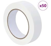 vidaXL Rubans de masquage pour peintre 50 pcs Blanc 30mm x 50m Papier