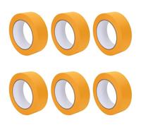 vidaXL Rubans de masquage pour peintre 6 pcs Jaune 38mm x 50m Papier, Ruban d'atelier, solutions créatives modernes, protection intérieure et extérieure, finition précise