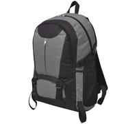 vidaXL Sac à dos de randonnée 40 L noir et gris