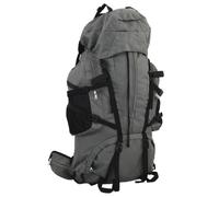 vidaXL Sac à dos de randonnée gris 60 L tissu oxford, sac à dos de camping, sac à dos d'extérieur, sac à dos de randonnée léger, sac de randonnée