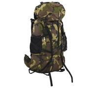 vidaXL Sac à dos de randonnée vert camouflage 80 L tissu oxford, sac à dos de camping, sac à dos d'extérieur, sac à dos de randonnée léger