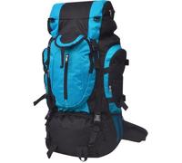 vidaXL Sac à dos de randonnée XXL 75 L Noir et bleu