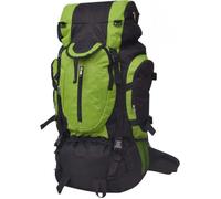 vidaXL Sac à dos de randonnée XXL 75 L Noir et vert