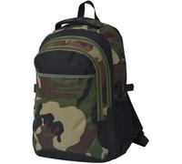 vidaXL Sac à dos d'école 91110 40 L noir et camouflage
