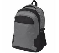 vidaXL Sac à dos d'école 40 L noir et gris
