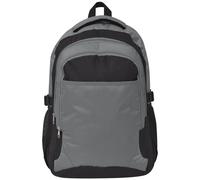 vidaXL Sac à dos scolaire 40 L noir et gris