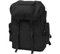 vidaXL Sac à dos en style d'armée 65 L Noir