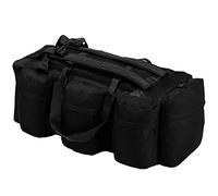 vidaXL Sac de Sport en Style Militaire Sac à Dos Sac à Bagages Rangement Stockage Voyage en Plein Air Randonnée Camping Extérieur 45 L Noir
