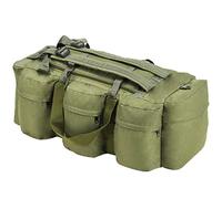 vidaXL Sac de sport style militaire 3-en-1 – Sac à dos, sac à bagages 45 L Vert olive