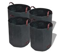 vidaXL Sac poubelle de jardin 272 L Vert foncé 4 pièces 150 g/m²
