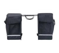 vidaXL Sacoche de vélo double pour porte-bagages étanche 35 L noir