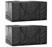 Vidaxl Sacs De Rangement Pour Coussins De Jardin 2 Pcs Noir