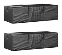 Vidaxl Sacs De Rangement Pour Sapin De Noël 2 Pcs Noir Polyéthylène