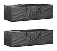 Vidaxl Sacs De Rangement Pour Sapin De Noël 2 Pcs Noir Polyéthylène
