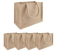 vidaXL Sacs en jute 5 Naturel 42 x 33 x 19 cm 100% jute Tossa