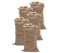 vidaXL Sacs en jute 5 pcs 65x135 cm 100 % jute 220 g/m²