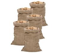vidaXL Sacs en Jute 5 pcs, Protection de Plantes, Sac de Rangement, Couverture de Plantes Contre Gel, 60x105 cm 100% Jute 340 g/m²