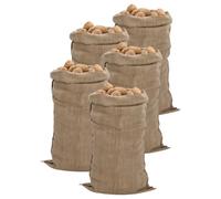 vidaXL Sac en jute 65x135 cm 100% jute 340 g/m² Lot de 5 Écologique et durable