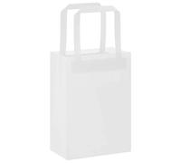 vidaXL Sacs en Papier 250 pcs avec poignées Blanc 15x8x21 cm, Sac en Papier, Sac Cadeau en Papier, Sac Cadeau en Papier, Sac