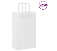 Vidaxl Sacs En Papier 250 Pcs Avec Poignées Blanc 54x15x49 Cm Blanc