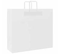 vidaXL Sacs en Papier 250 pcs avec poignées Blanc 54x15x49 cm, Sac en Papier, Sac Cadeau en Papier, Sac Cadeau en Papier, Sac