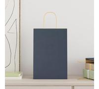 vidaXL Sacs en Papier 250 pcs avec poignées Bleu 21x11x31 cm, Sac en Papier, Sac Cadeau en Papier, Sac Cadeau en Papier, Sac