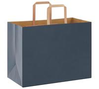 vidaXL Sacs en Papier 250 pcs avec poignées Bleu 32x17x25 cm, Sac en Papier, Sac Cadeau en Papier, Sac Cadeau en Papier, Sac