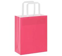 vidaXL Sacs en Papier 250 pcs avec poignées Rose 18x8x22 cm, Sac en Papier, Sac Cadeau en Papier, Sac Cadeau en Papier, Sac