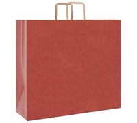 Vidaxl Sacs En Papier 250 Pcs Avec Poignées Rouge 54x15x49 Cm